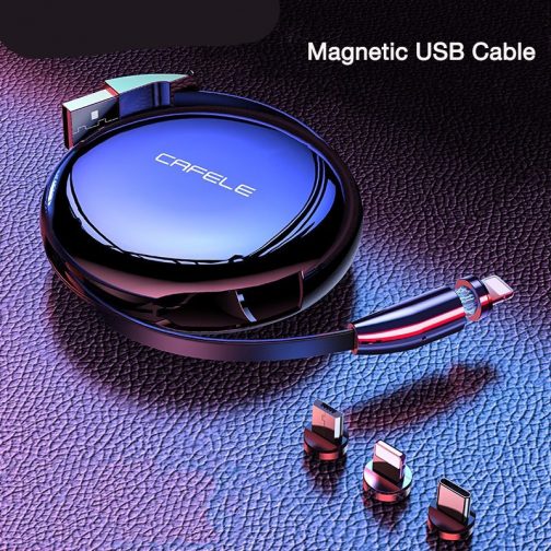 retractable magnetic charging cable