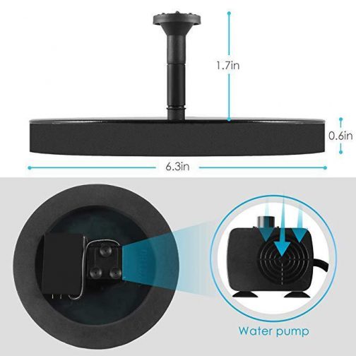 mini solar water fountain