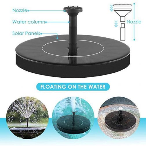 mini solar water fountain