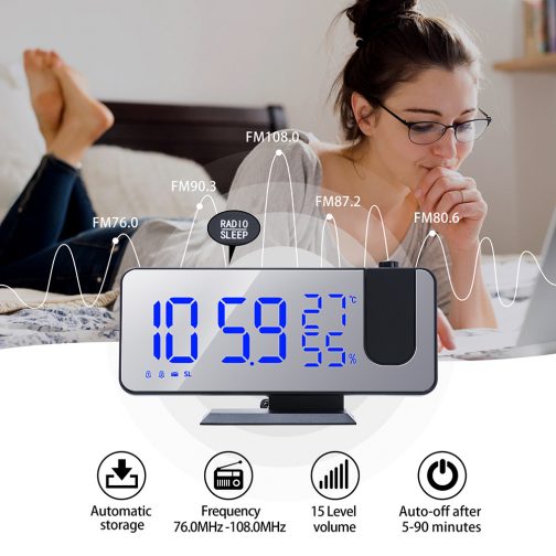 multifunctional projector alarm clock