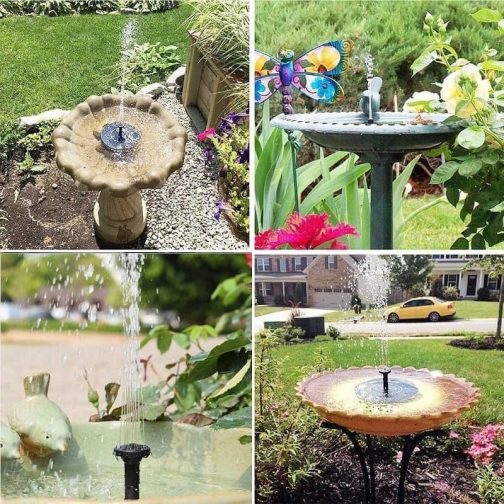 mini solar water fountain