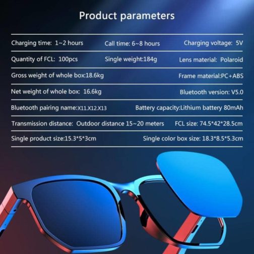 smart glasses specifications
